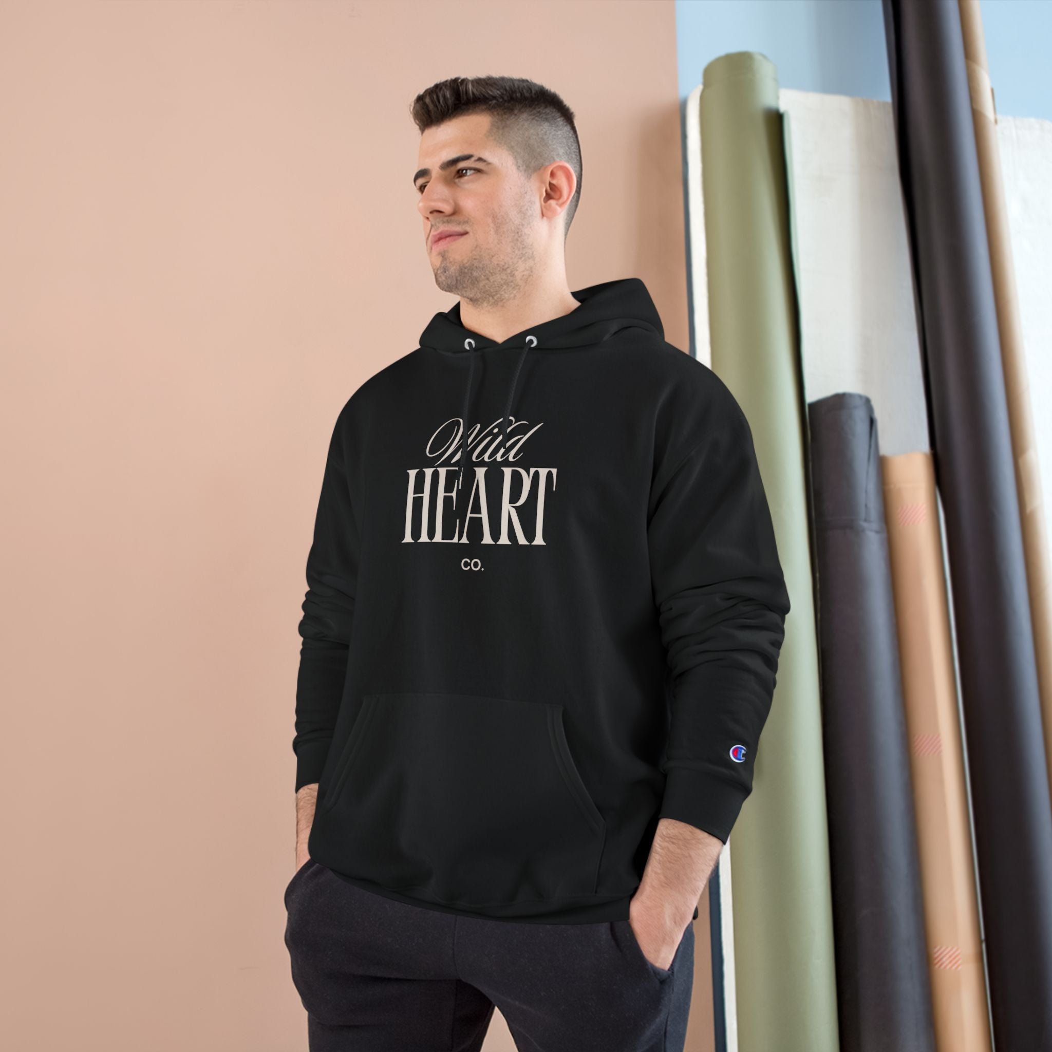 Wild Heart Champion Hoodie — Vintage Script Pullover