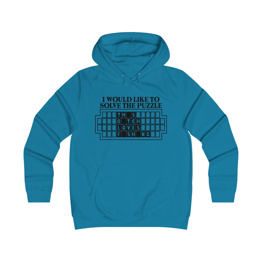 College Hoodie — "I Would Like to Solve the Puzzle" Crossword Design