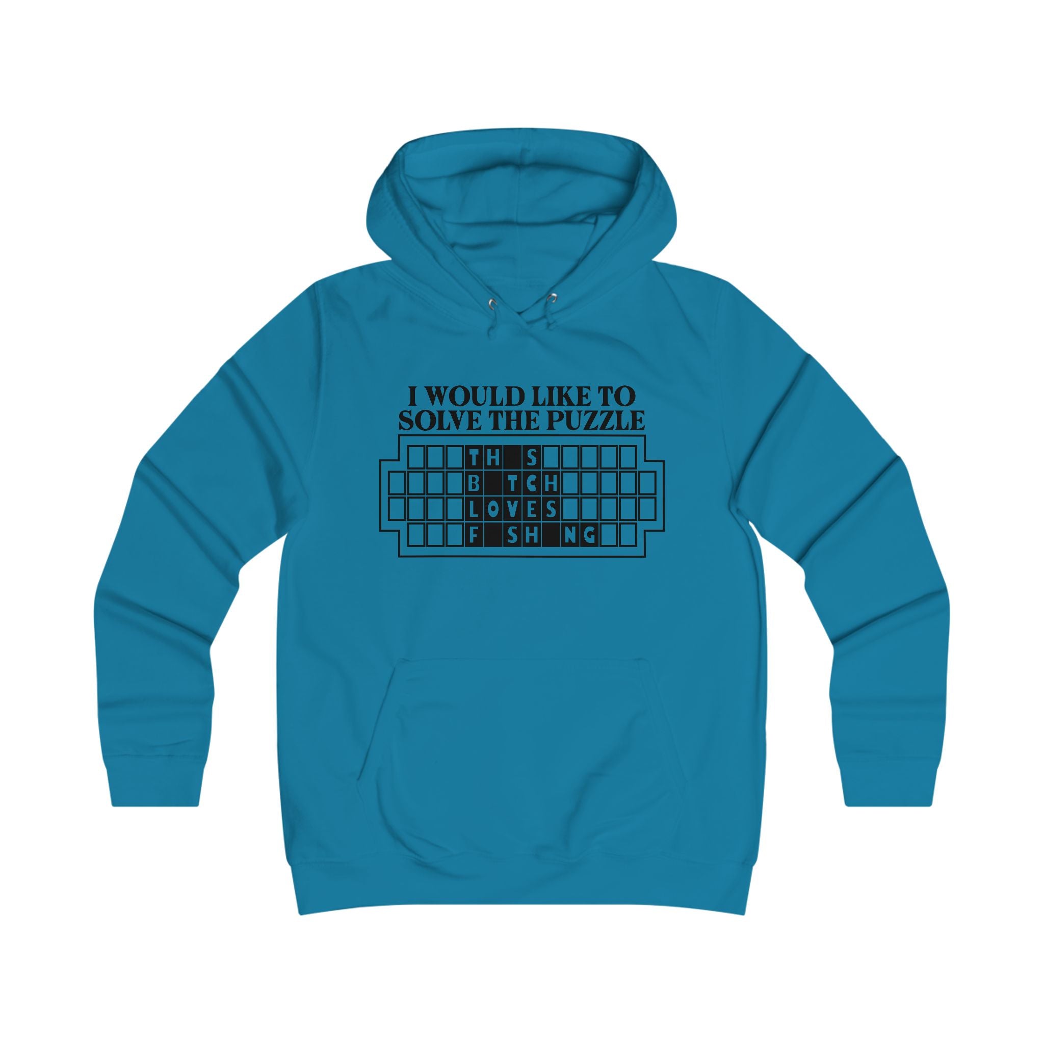 College Hoodie — "I Would Like to Solve the Puzzle" Crossword Design