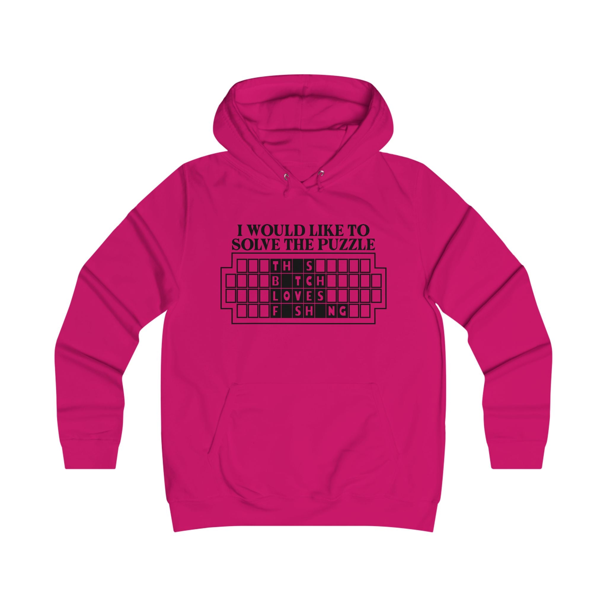 College Hoodie — "I Would Like to Solve the Puzzle" Crossword Design