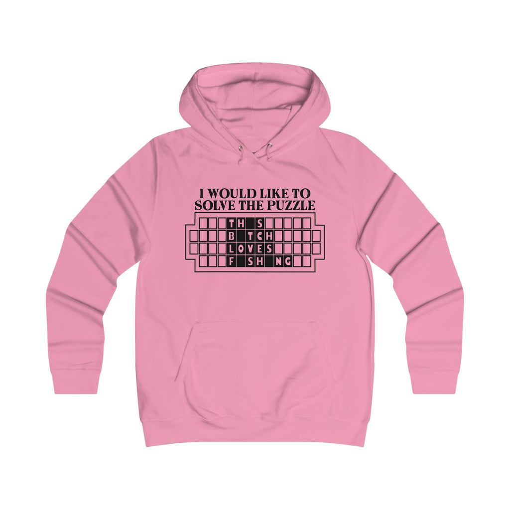 College Hoodie — "I Would Like to Solve the Puzzle" Crossword Design