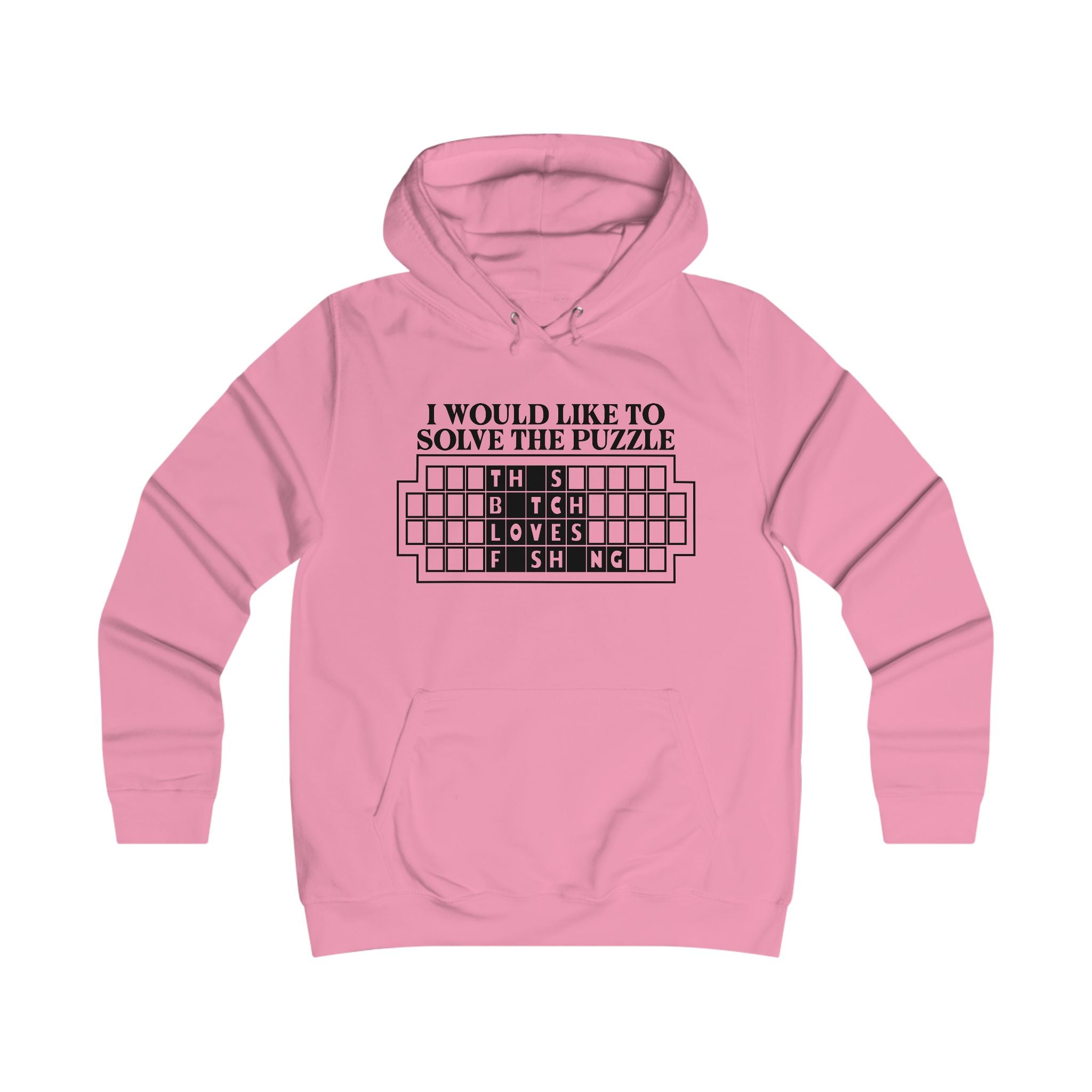 College Hoodie — "I Would Like to Solve the Puzzle" Crossword Design